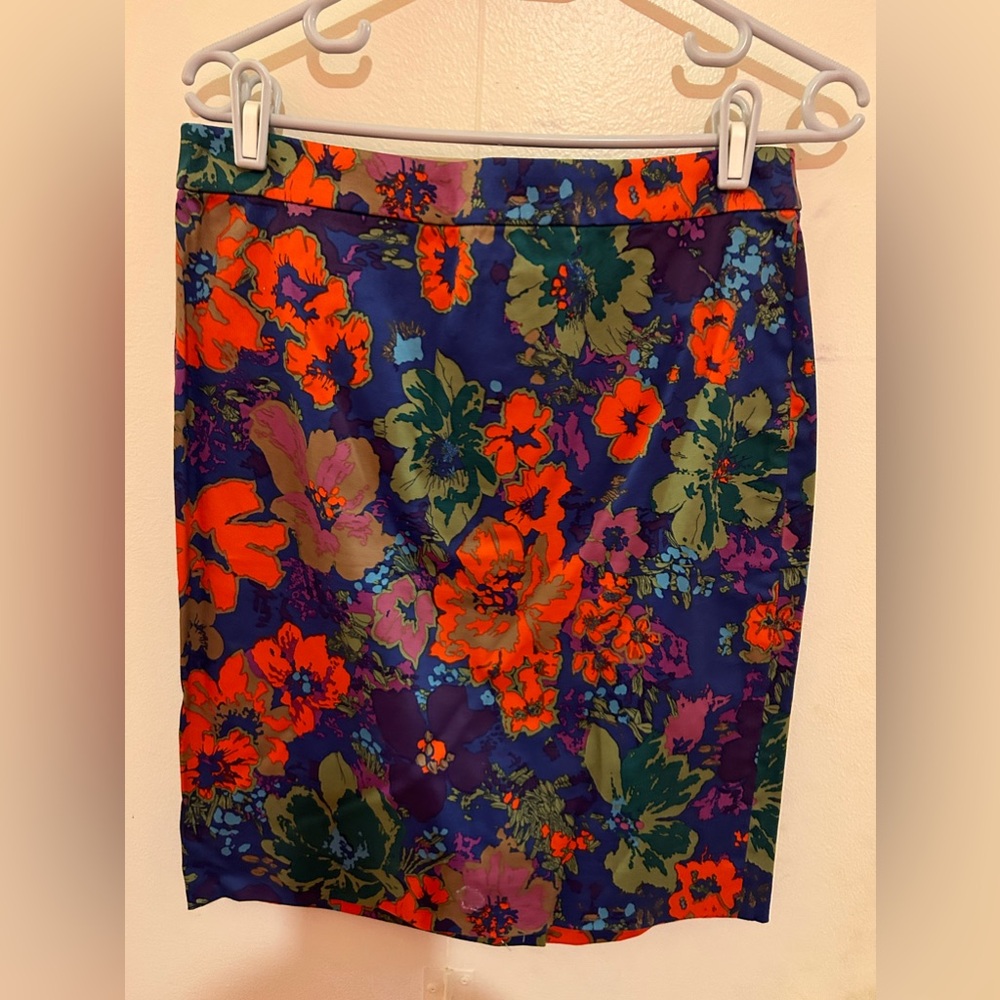 J Crew floral pencil skirt 6 NWT